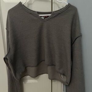 Urban outfitters long sleeve crop top